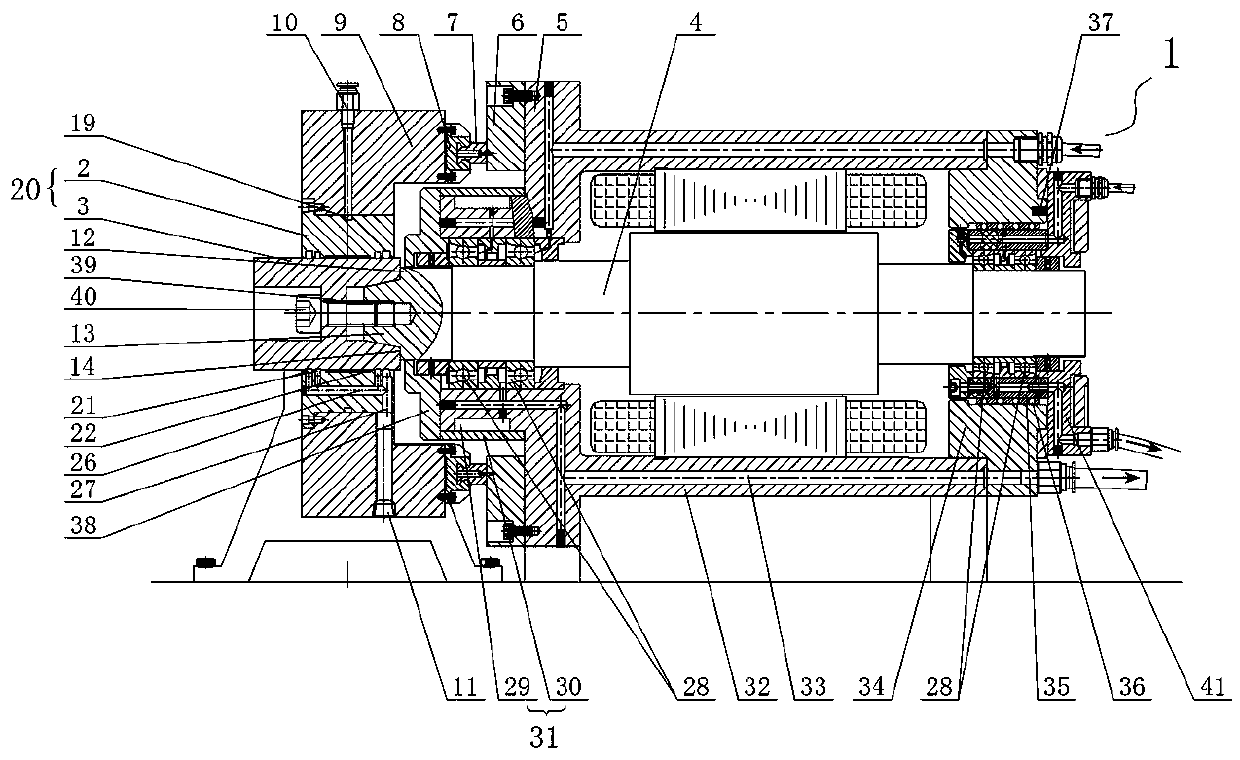 Device capable of realizing ultra-high-speed liquid film shearing characteristic and hydrostatic bearing characteristic testing