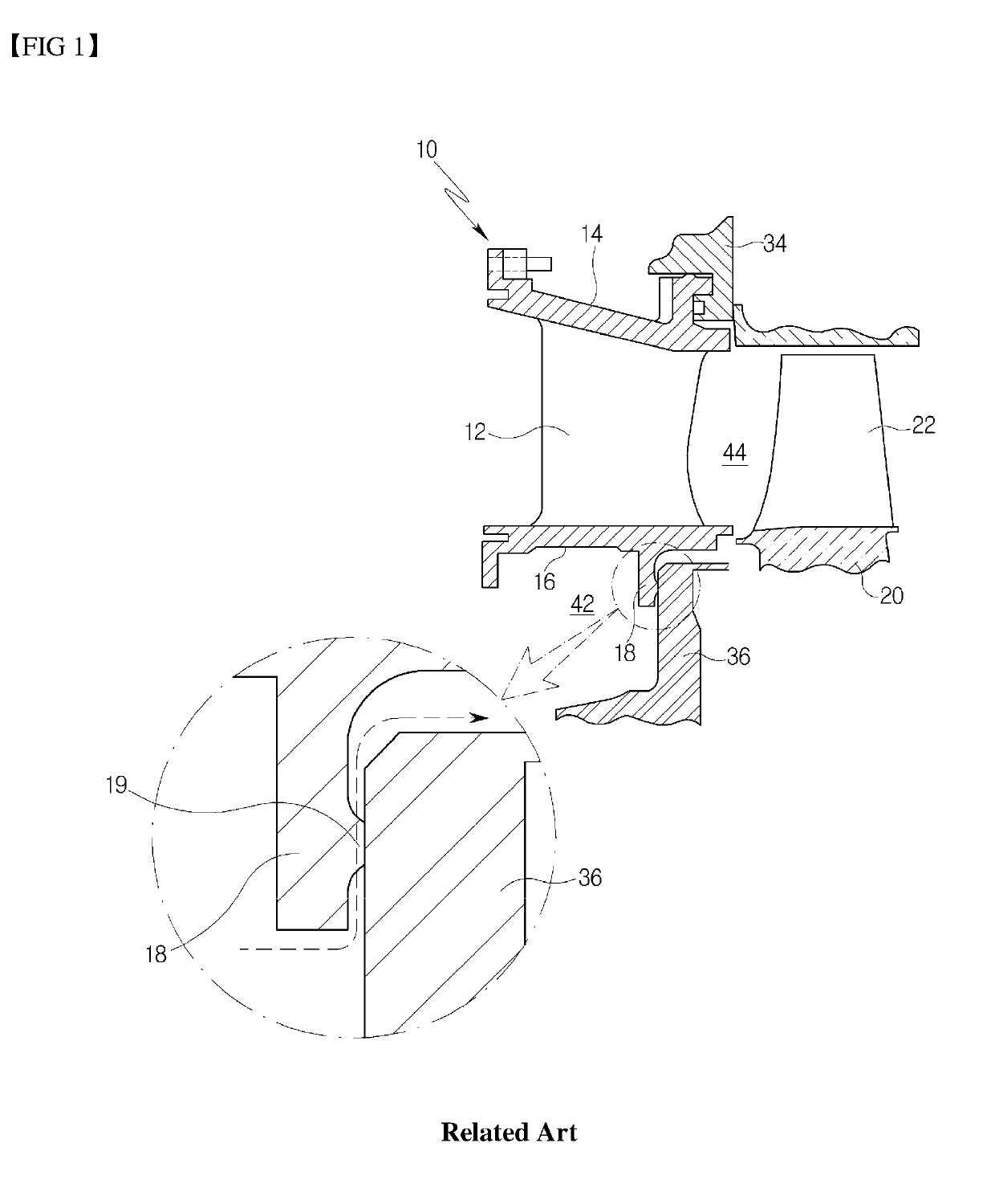 First-stage turbine vane supporting structure and gas turbine including same