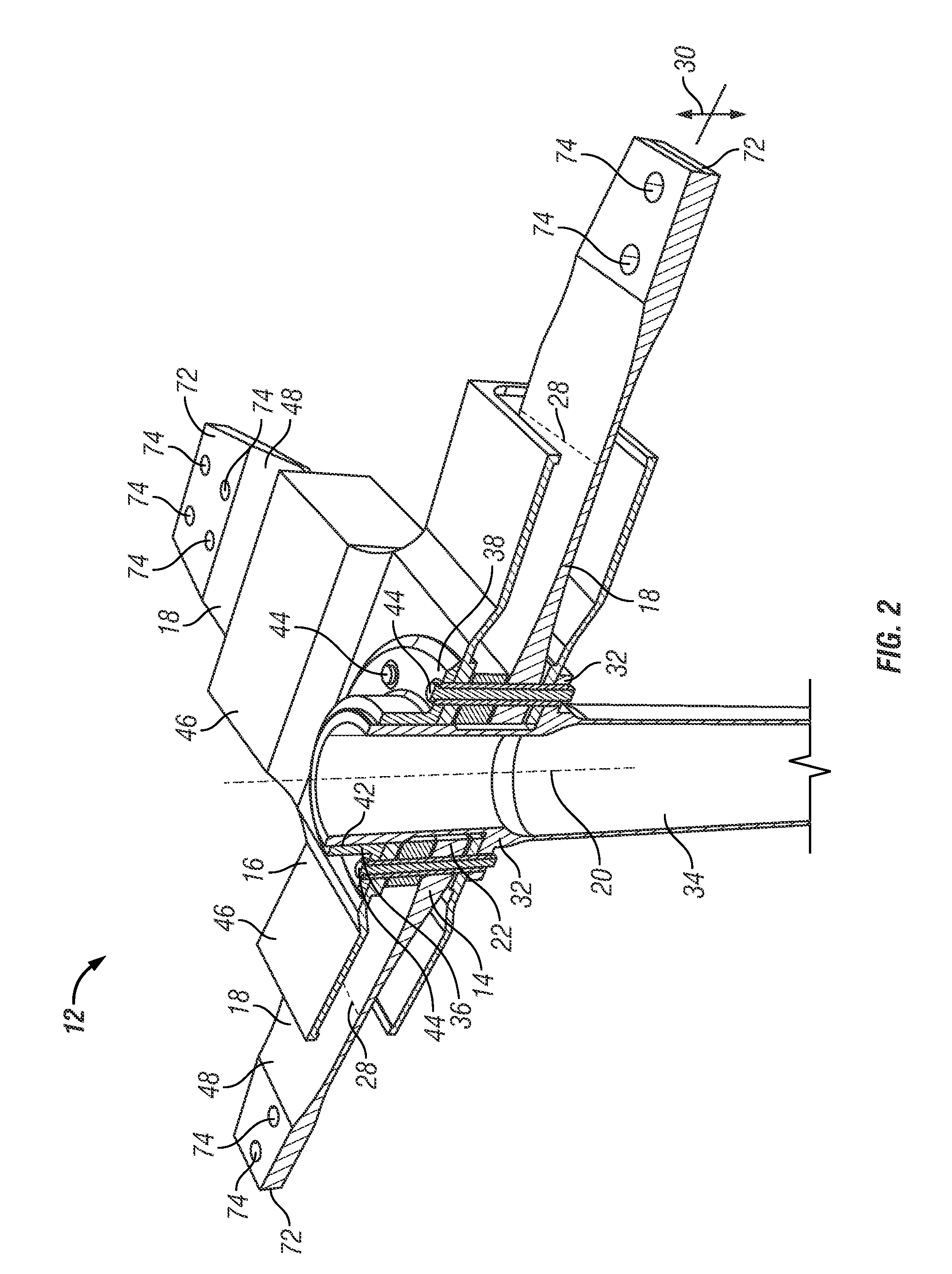 Low offset hingeless rotor with pitch change bearings