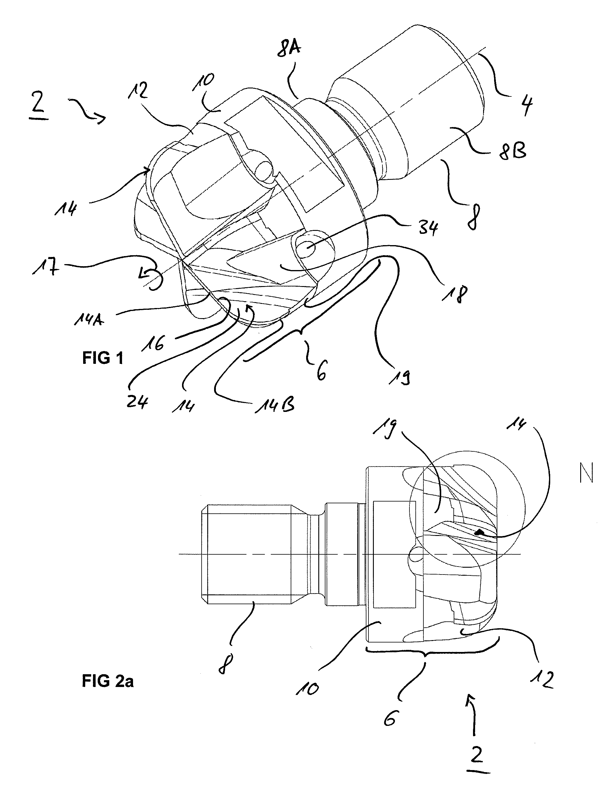 Milling cutter, especially a round-head milling cutter