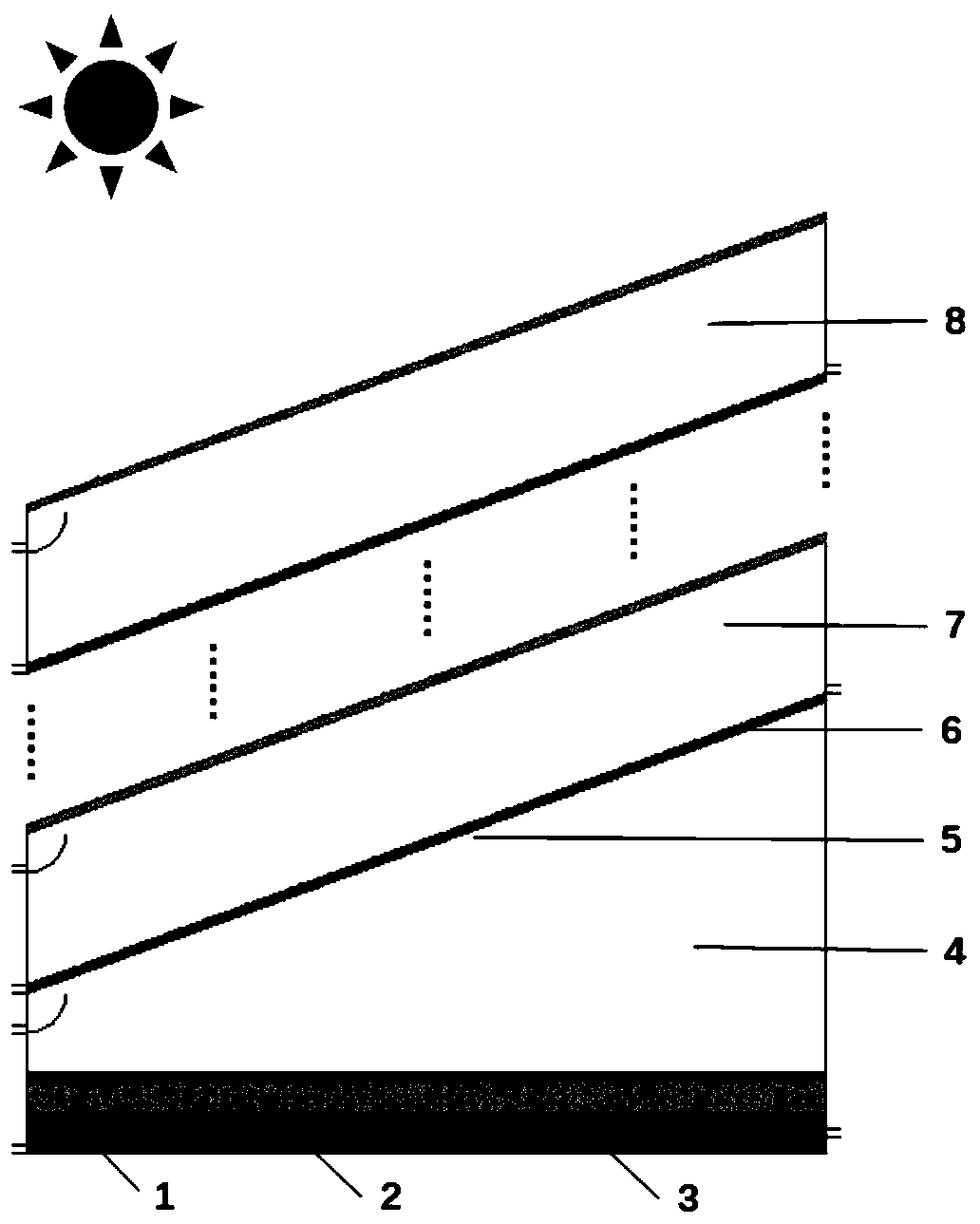 Multistage trapezoidal type distiller and method for solar photo-thermal evaporation seawater desalination