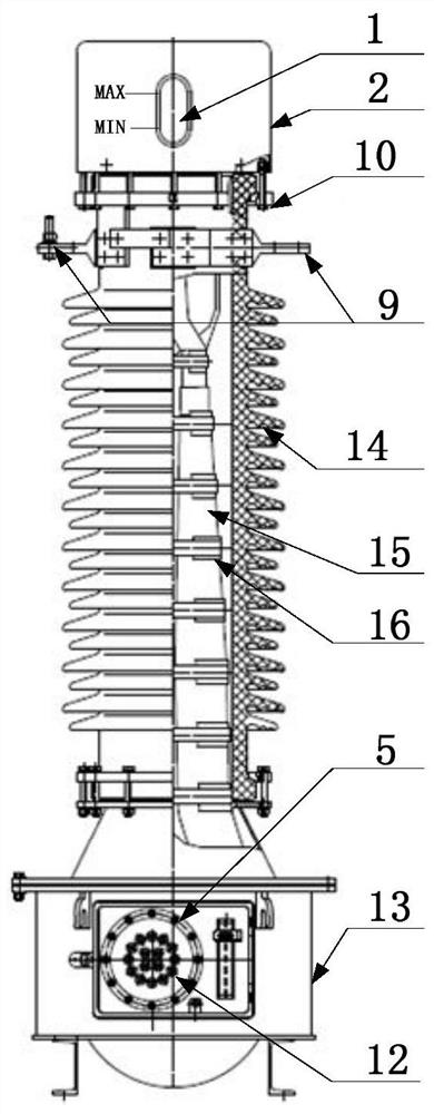 Dismantling and troubleshooting method of an oil-immersed vertical current transformer