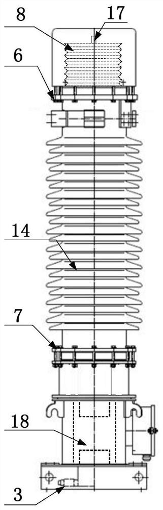 Dismantling and troubleshooting method of an oil-immersed vertical current transformer