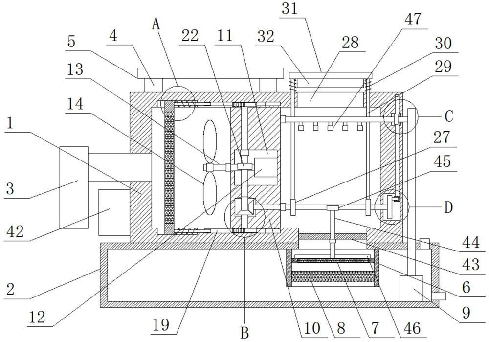 Building fire fighting dense smoke rapid exhaust device