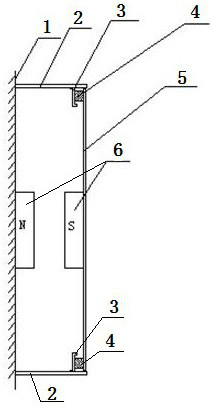 A structure that uses magnetism to improve low-frequency sound absorption performance