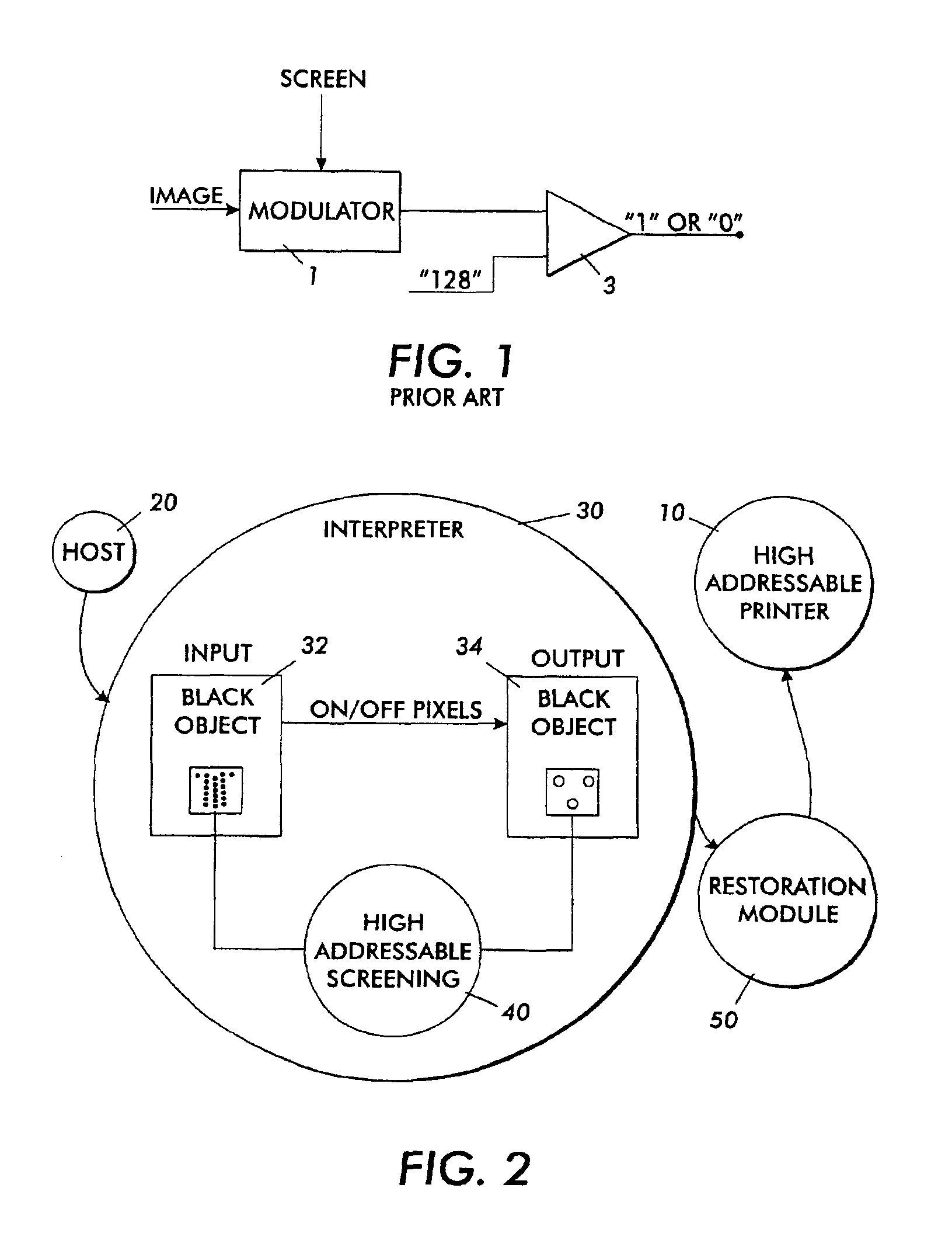 Multibit screening of print documents in a PDL environment