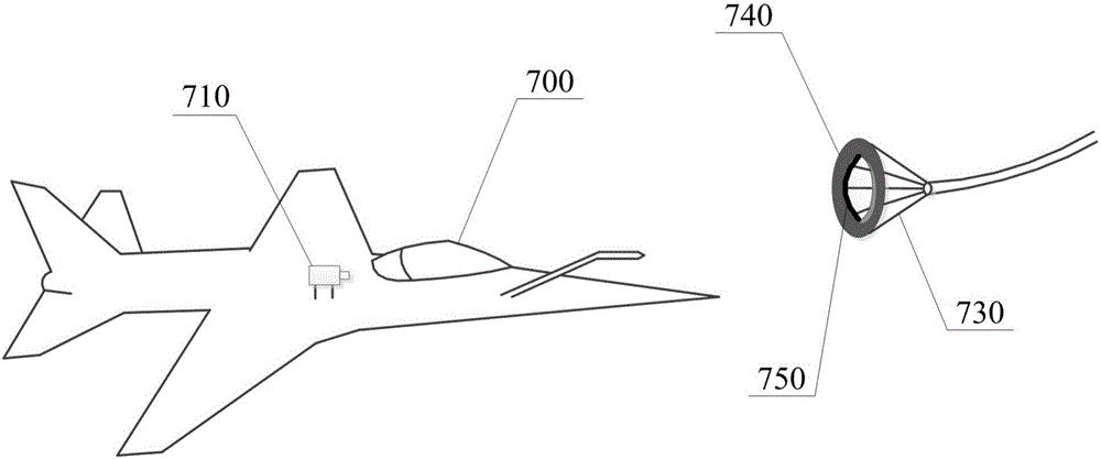 Drogue spatial attitude measuring method and system