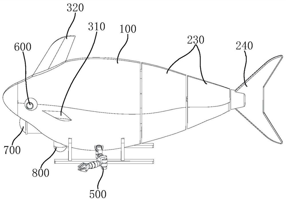 Bionic fishtail underwater robot