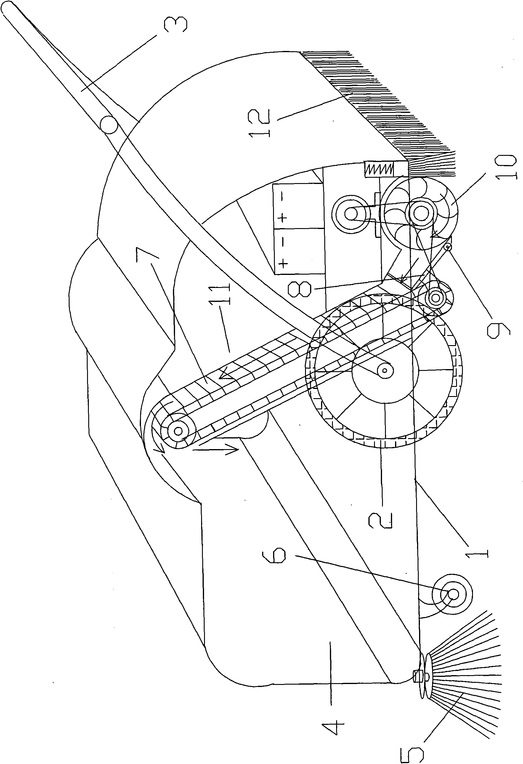 Environmental protection street cleaning vehicle