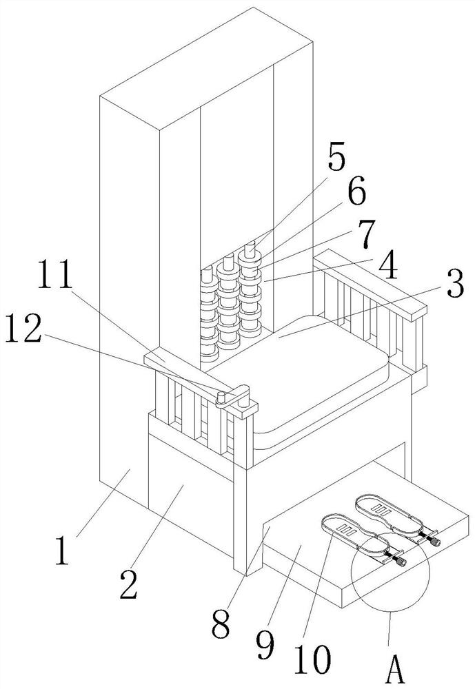 Shoe changing stool with massage function based on intelligent health care