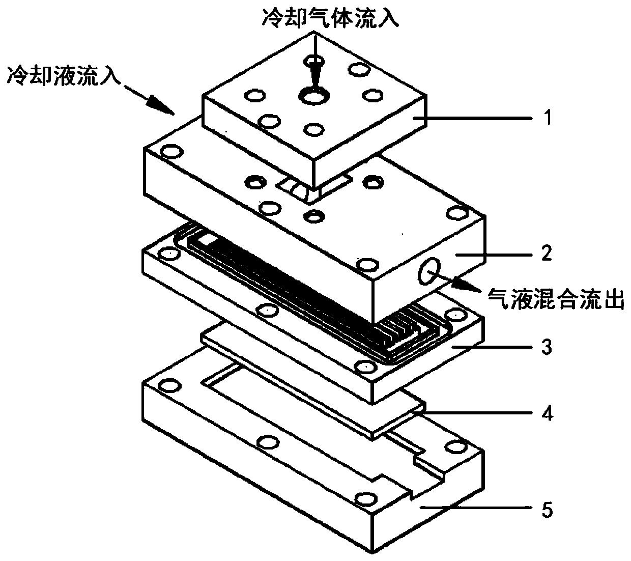 A microchannel heat sink with gas-liquid two-phase mixed injection