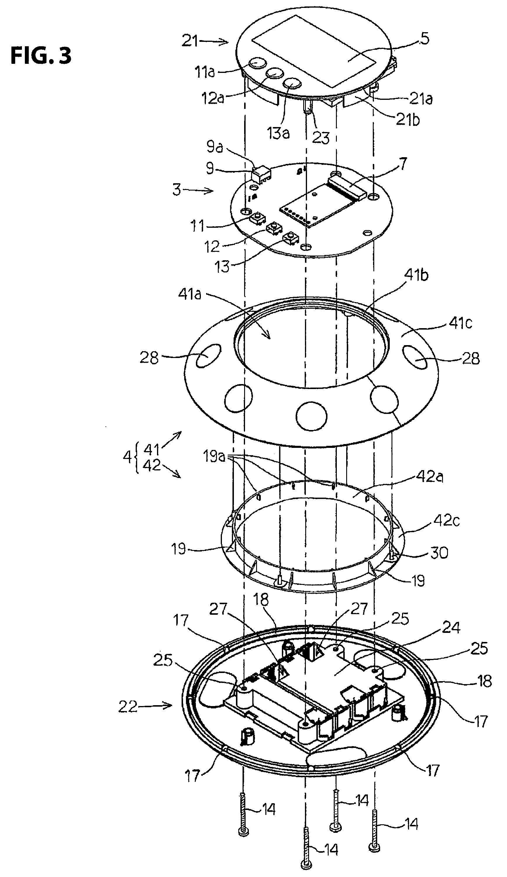 Stationary remote control transmitting device