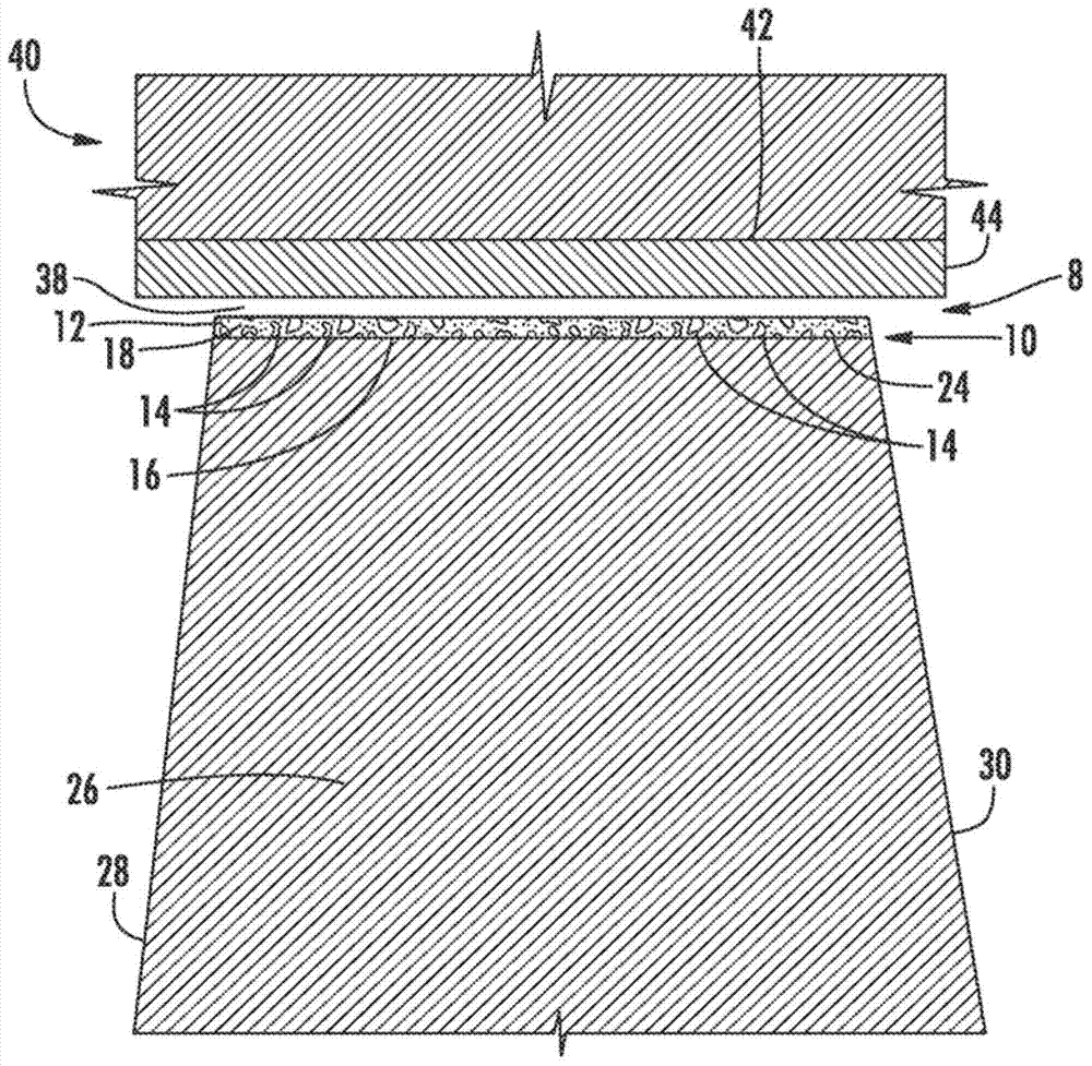 Turbine airfoil abradable coating system and corresponding turbine blades