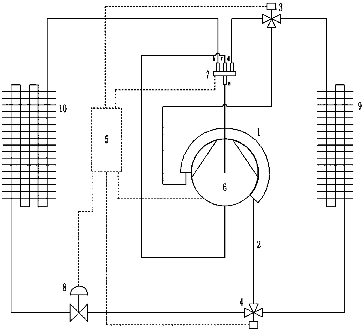 Novel phase change heat storage defrosting device for household air source heat pump system