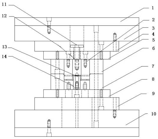 Bending stamping die