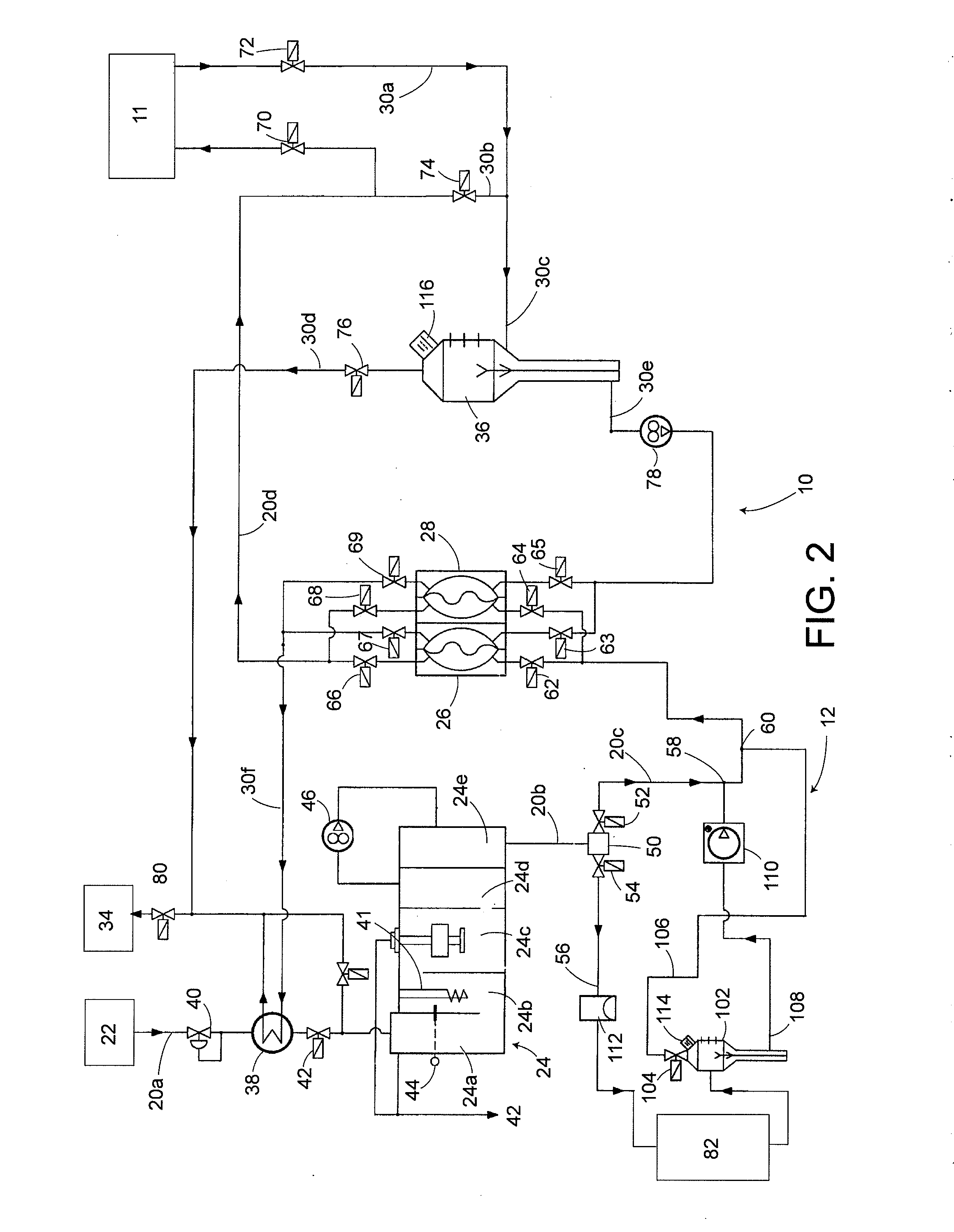 Method for removing gases from a container having a powdered concentrate for use in hemodialysis