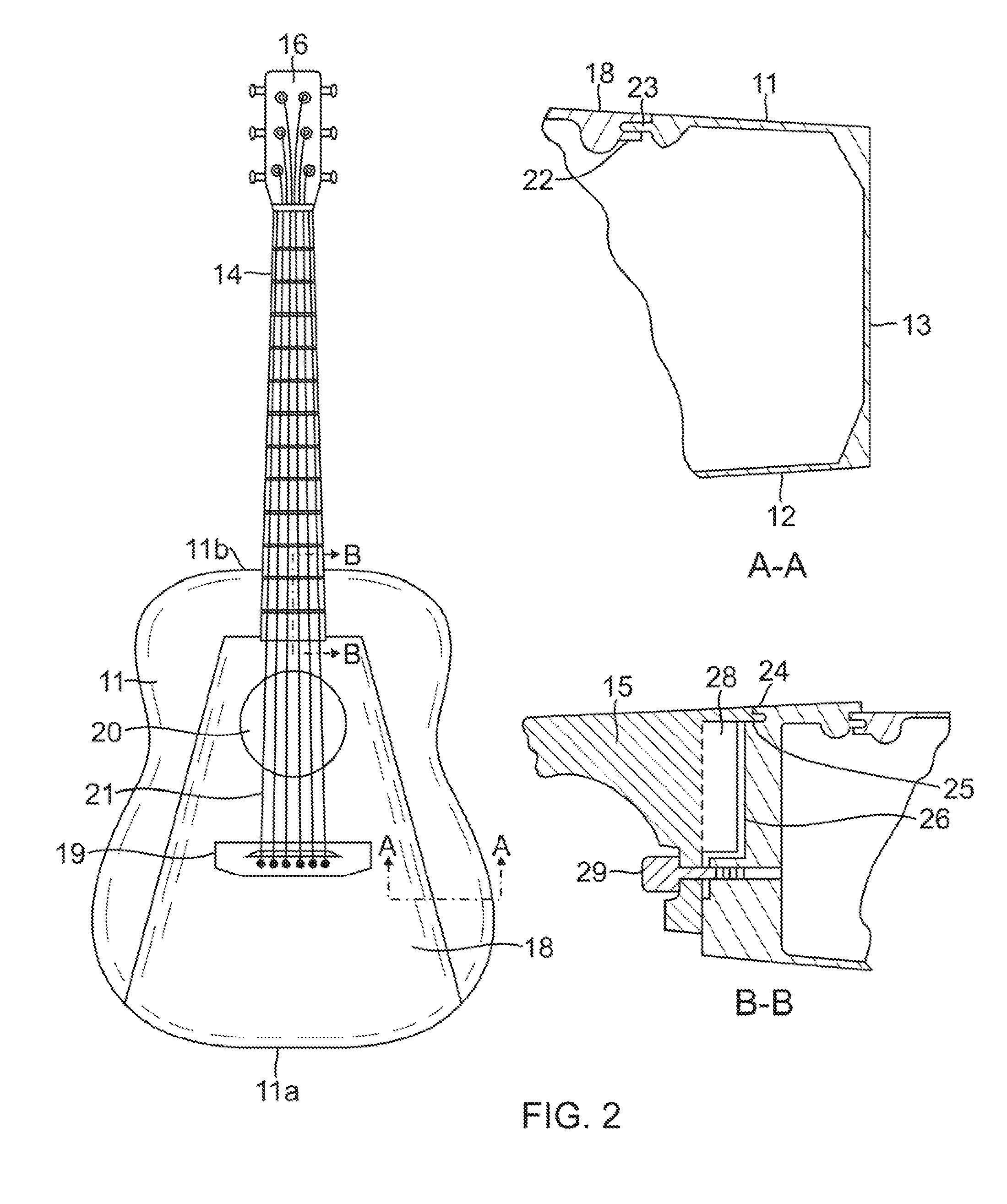 Portable travel guitar