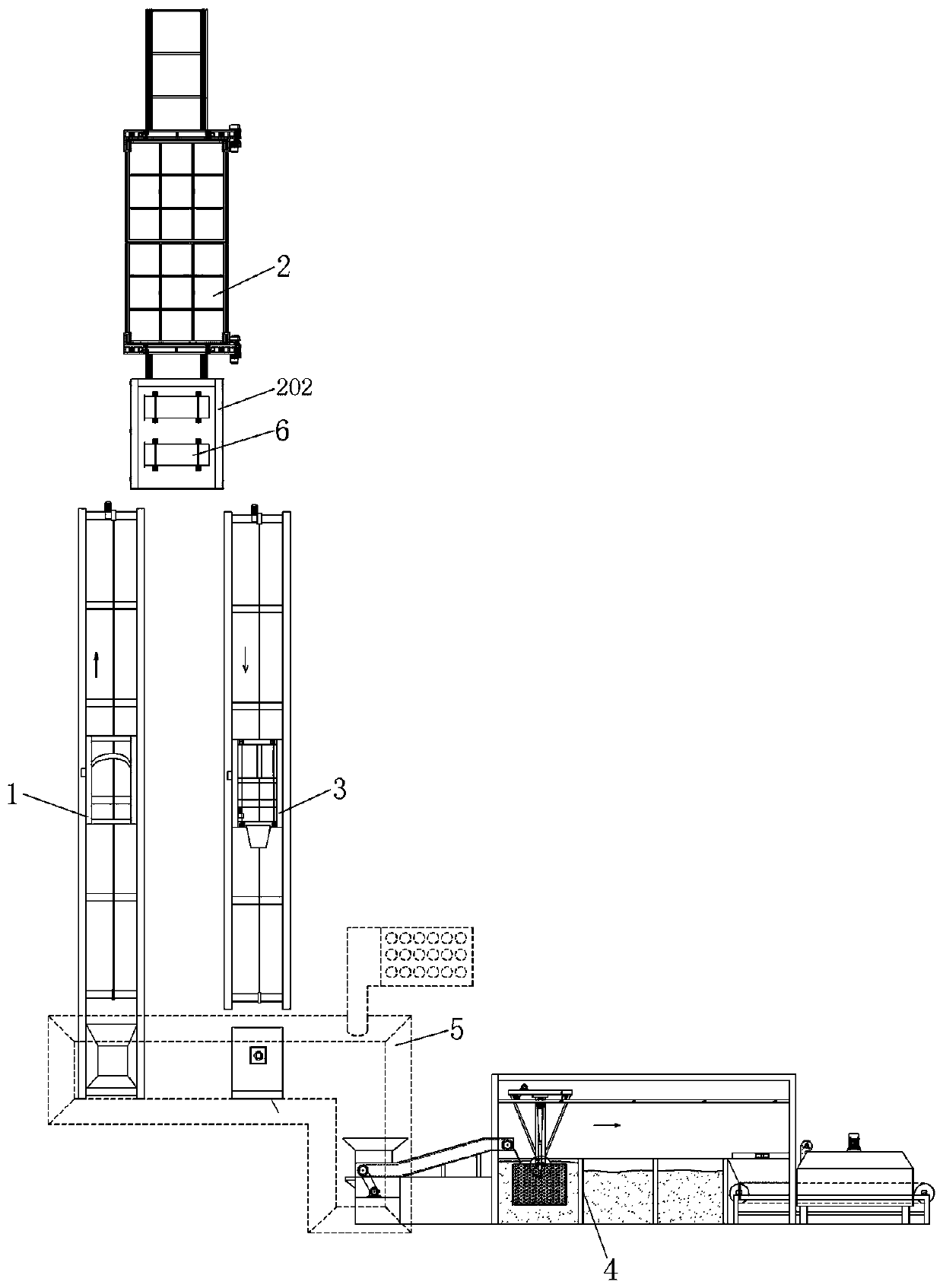 Track accessory heating powder sherardizing production line