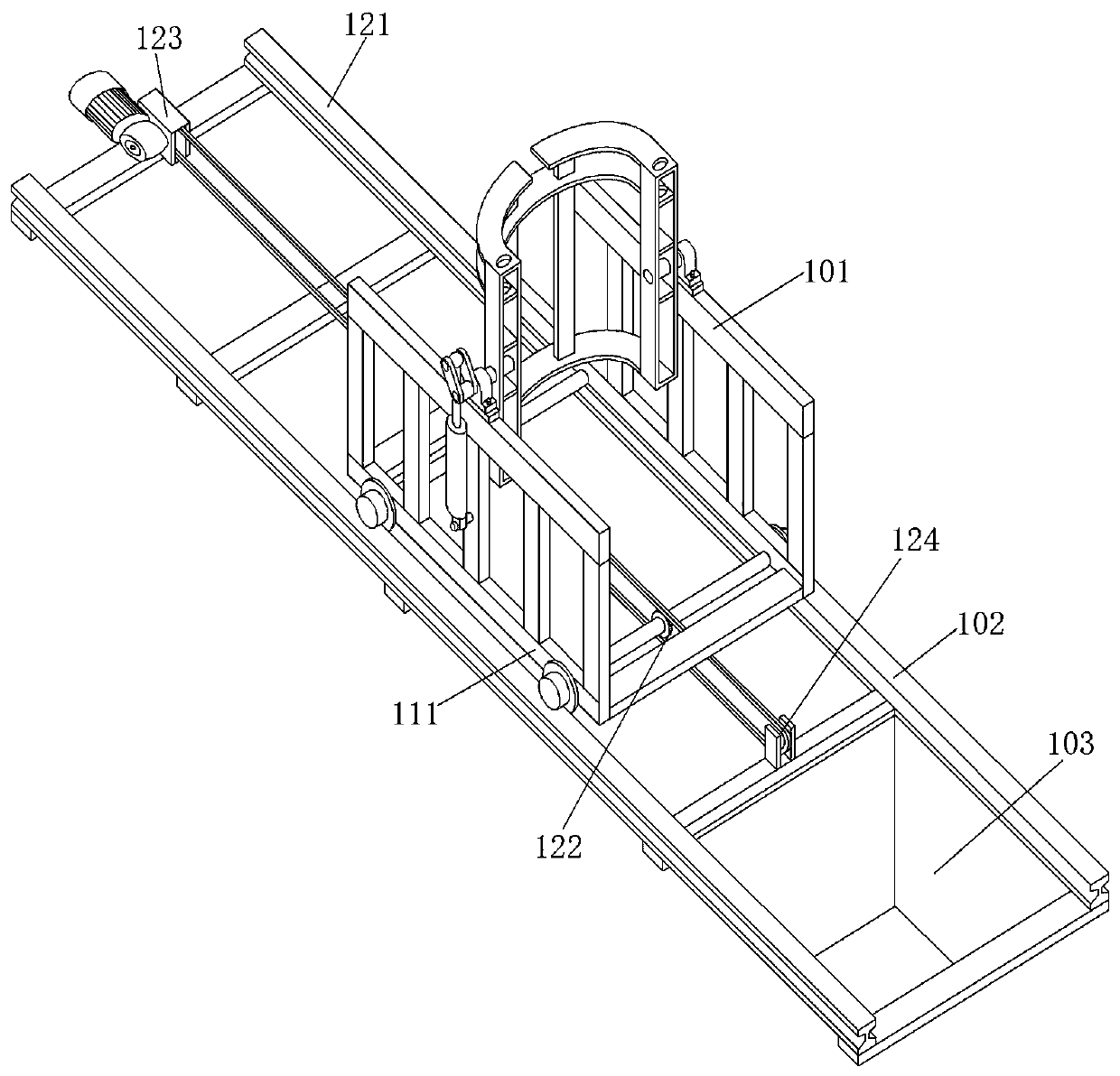 Track accessory heating powder sherardizing production line