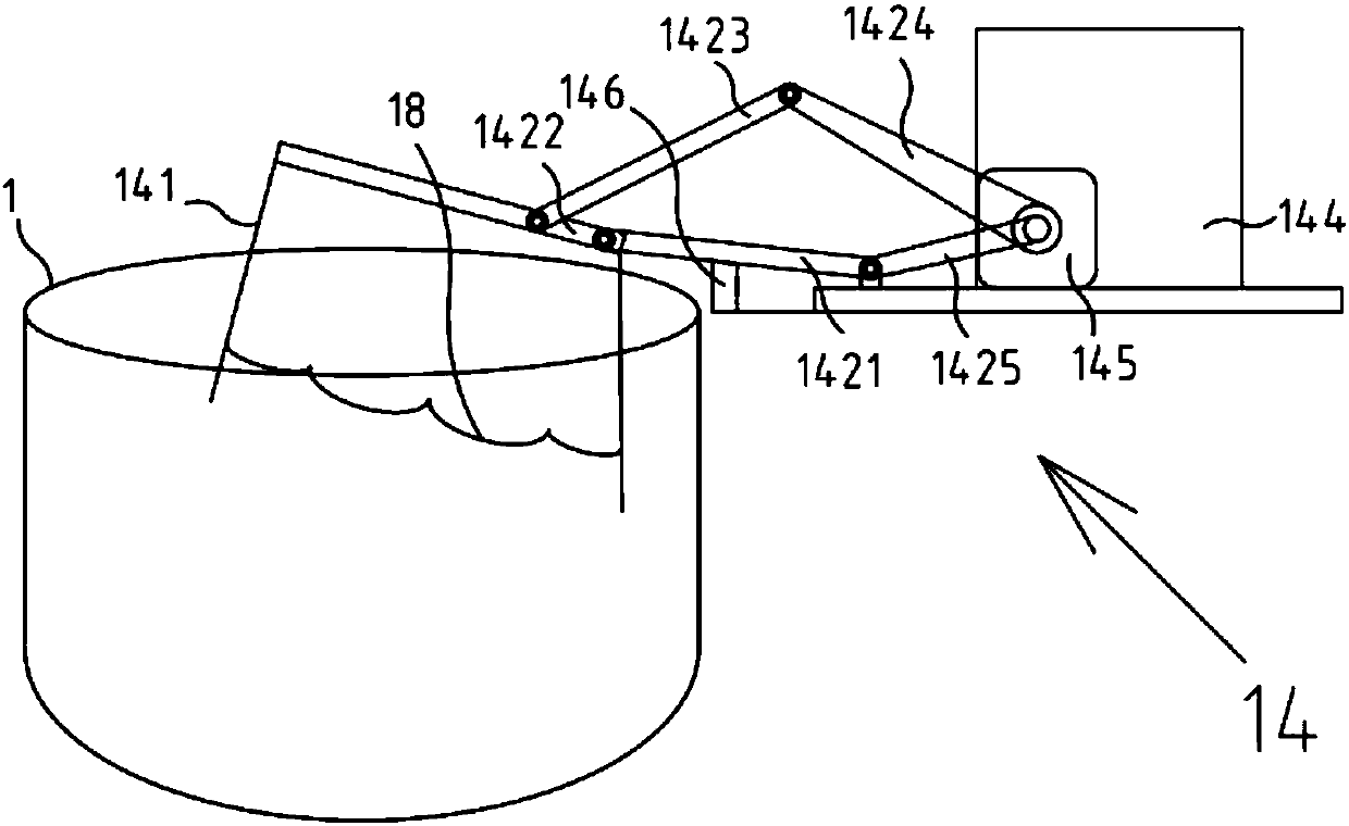 Connecting rod feeding device for cooking machine and cooking machine