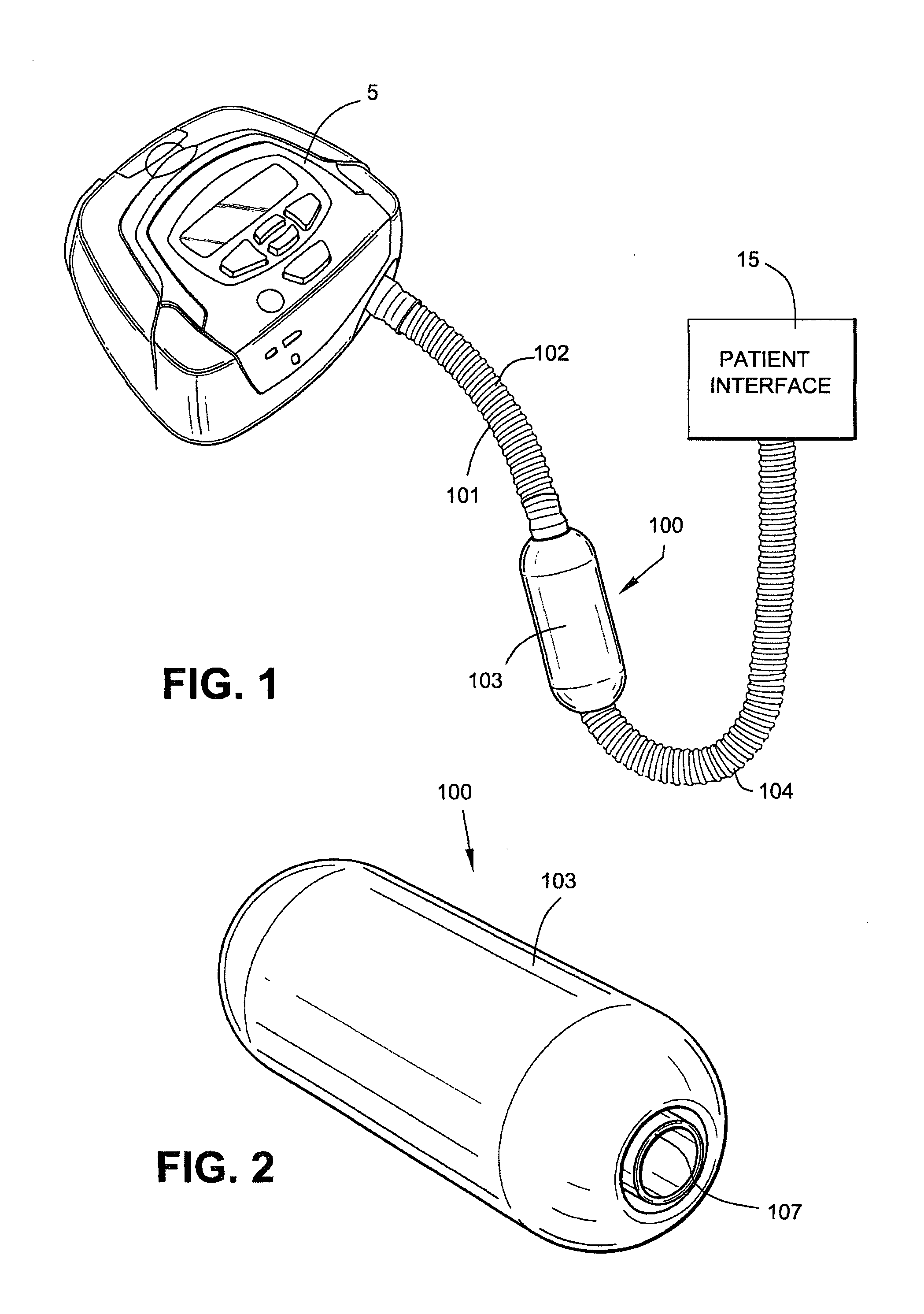 Sound dampening in positive airway pressure devices