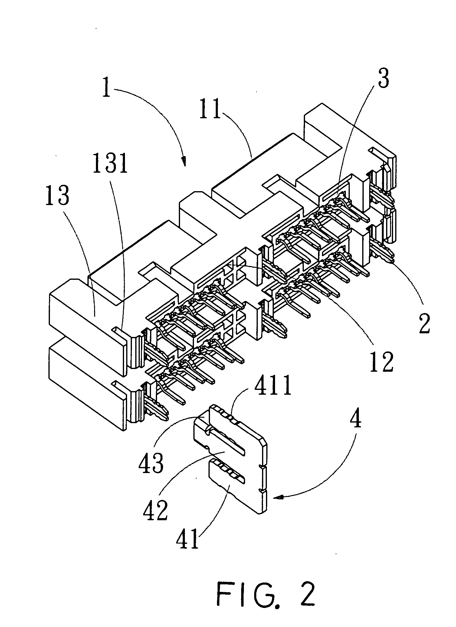 Combination of electrical connectors