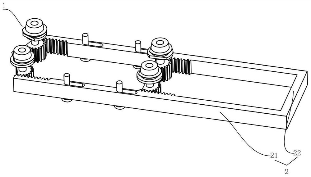 Rotary staggered discharging structure and tableware taking device thereof