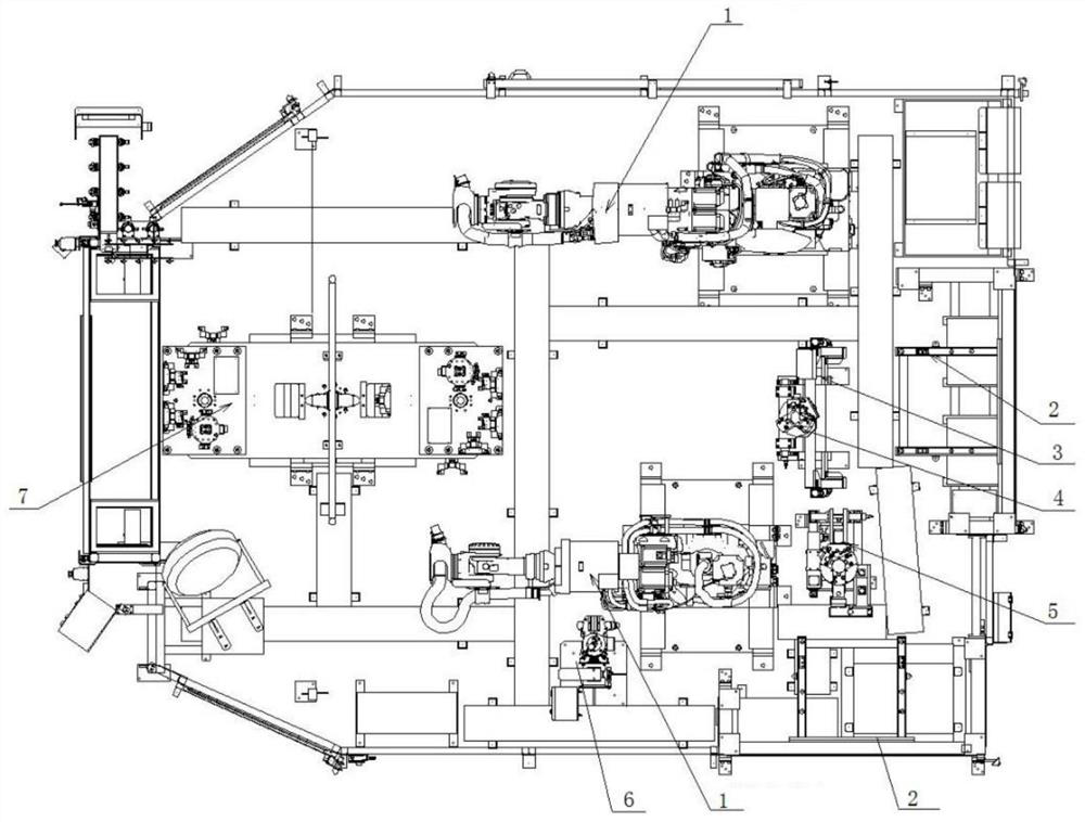 Robot welding workstation