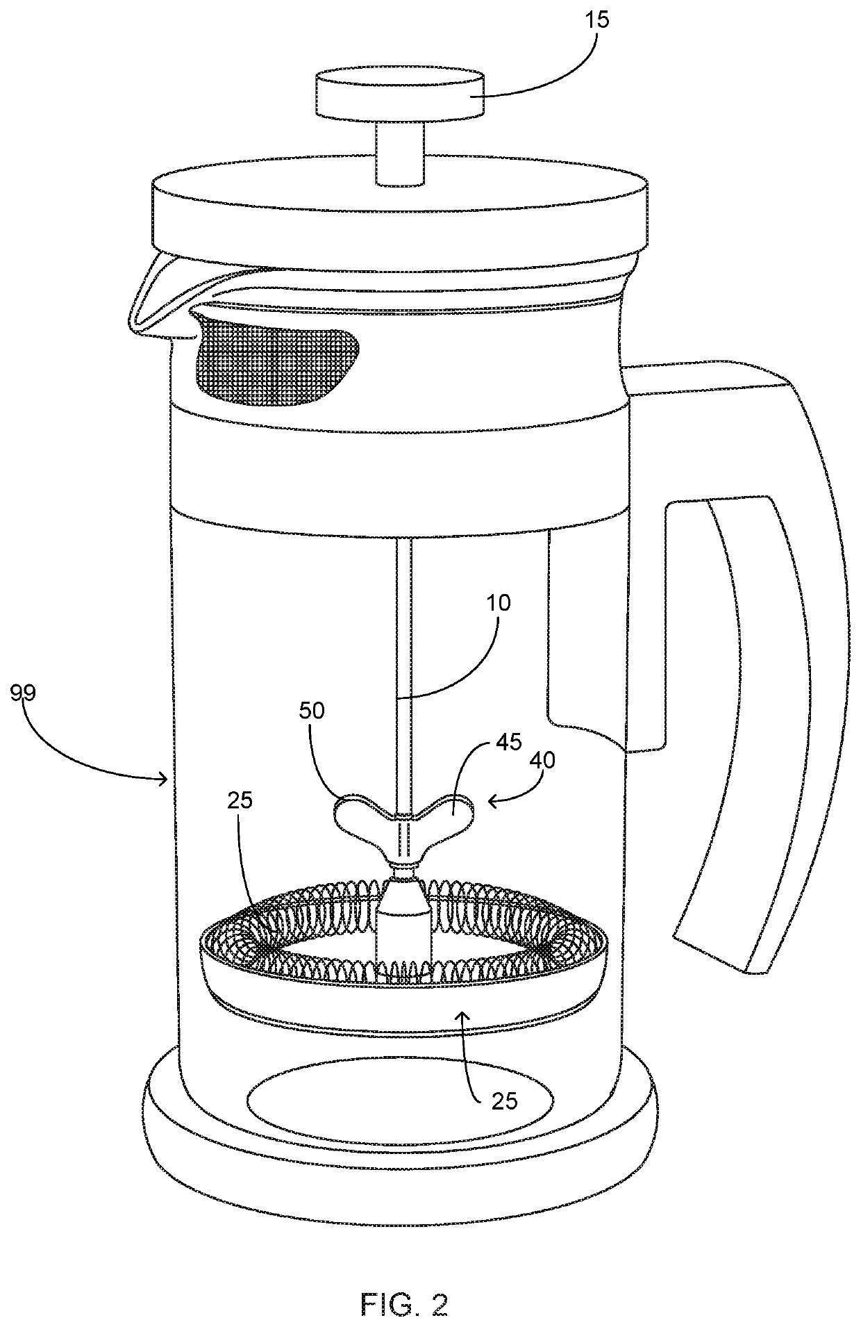 French Press Plunger Rod Assembly