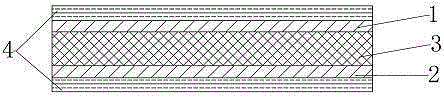 Natural fiber/polymer fibrous layer laminated automobile chair-back sheet material and production method