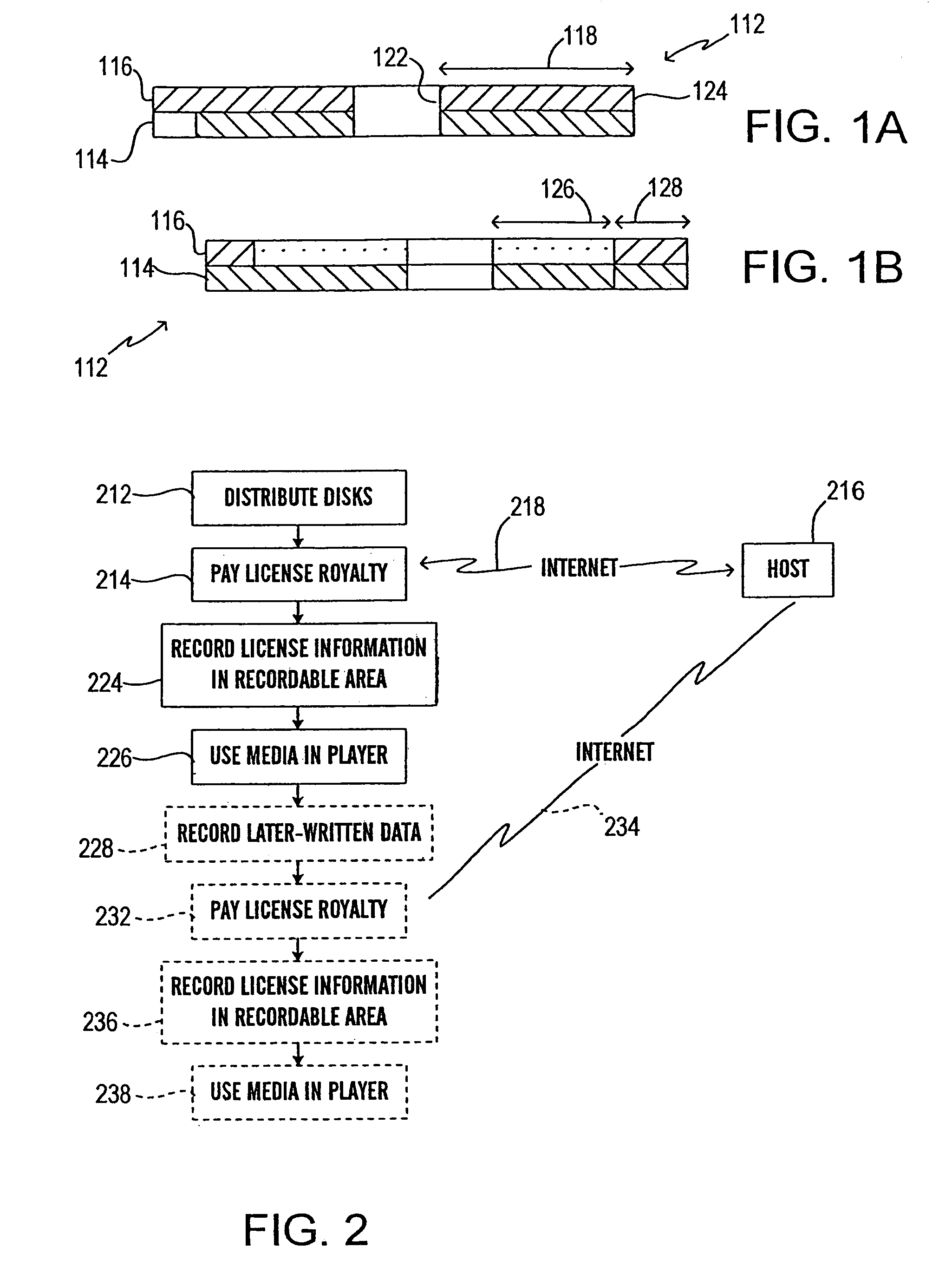 Combination mastered and writeable medium and use in electronic internet appliance