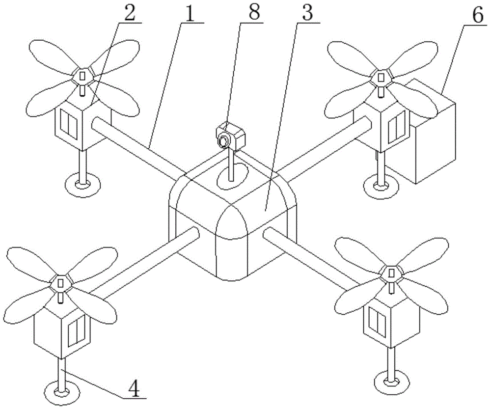 Self-adaptive flight adsorption-type wall-climbing robot