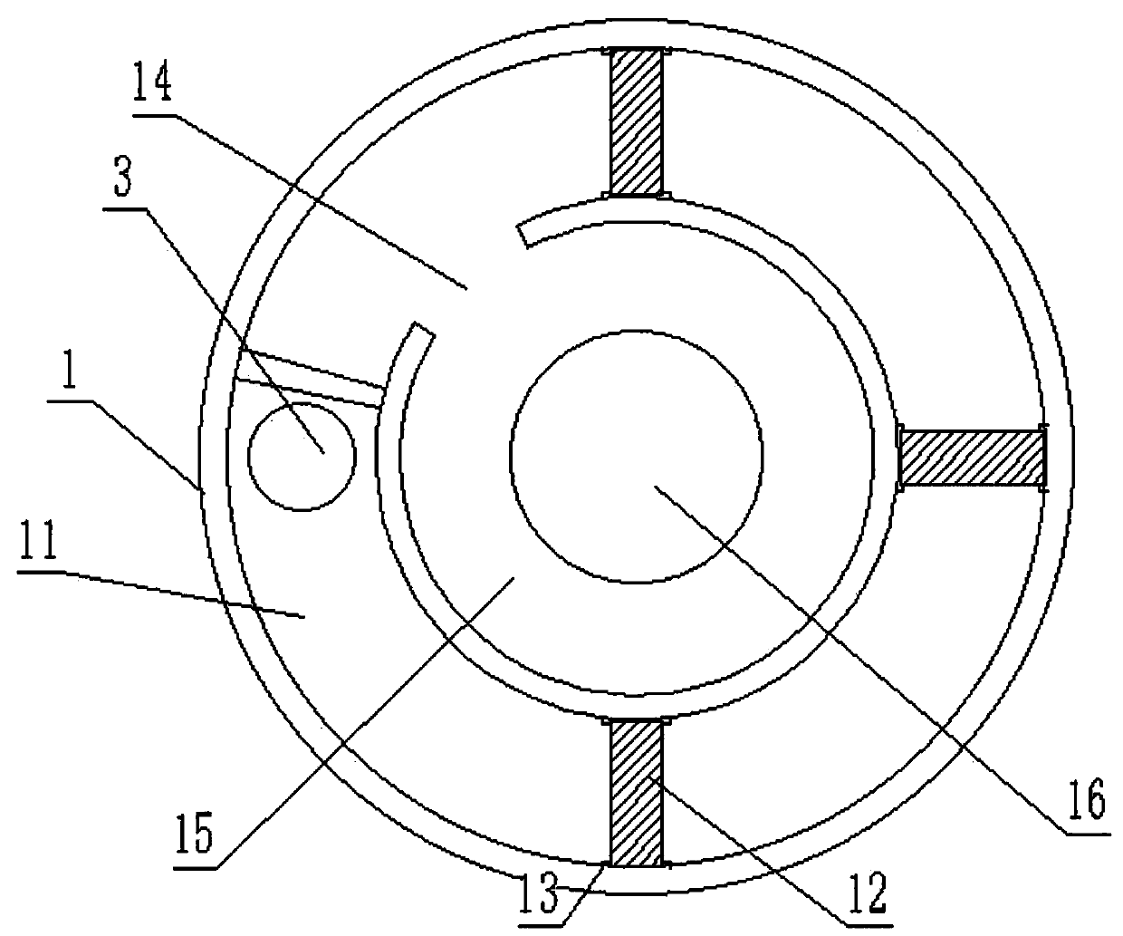 Water injection filtering device for oilfield water injection well