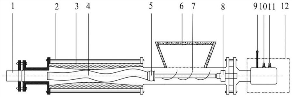 Locally controlled hydraulic oil-containing sludge spiral conveying pump