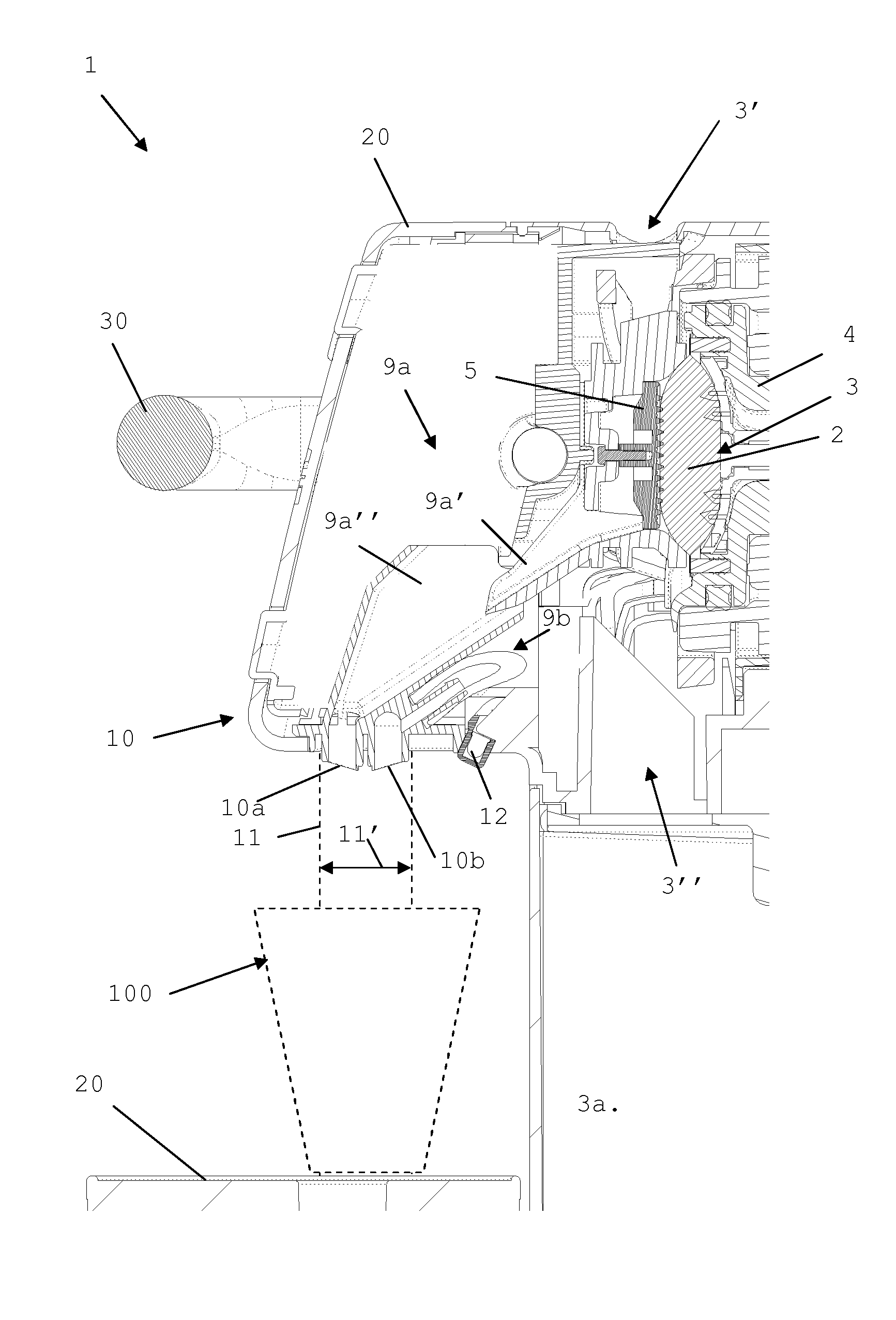 Beverage preparation machine for large size beverages