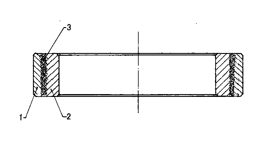 Gradient-structure hard alloy roll collar and manufacturing process thereof