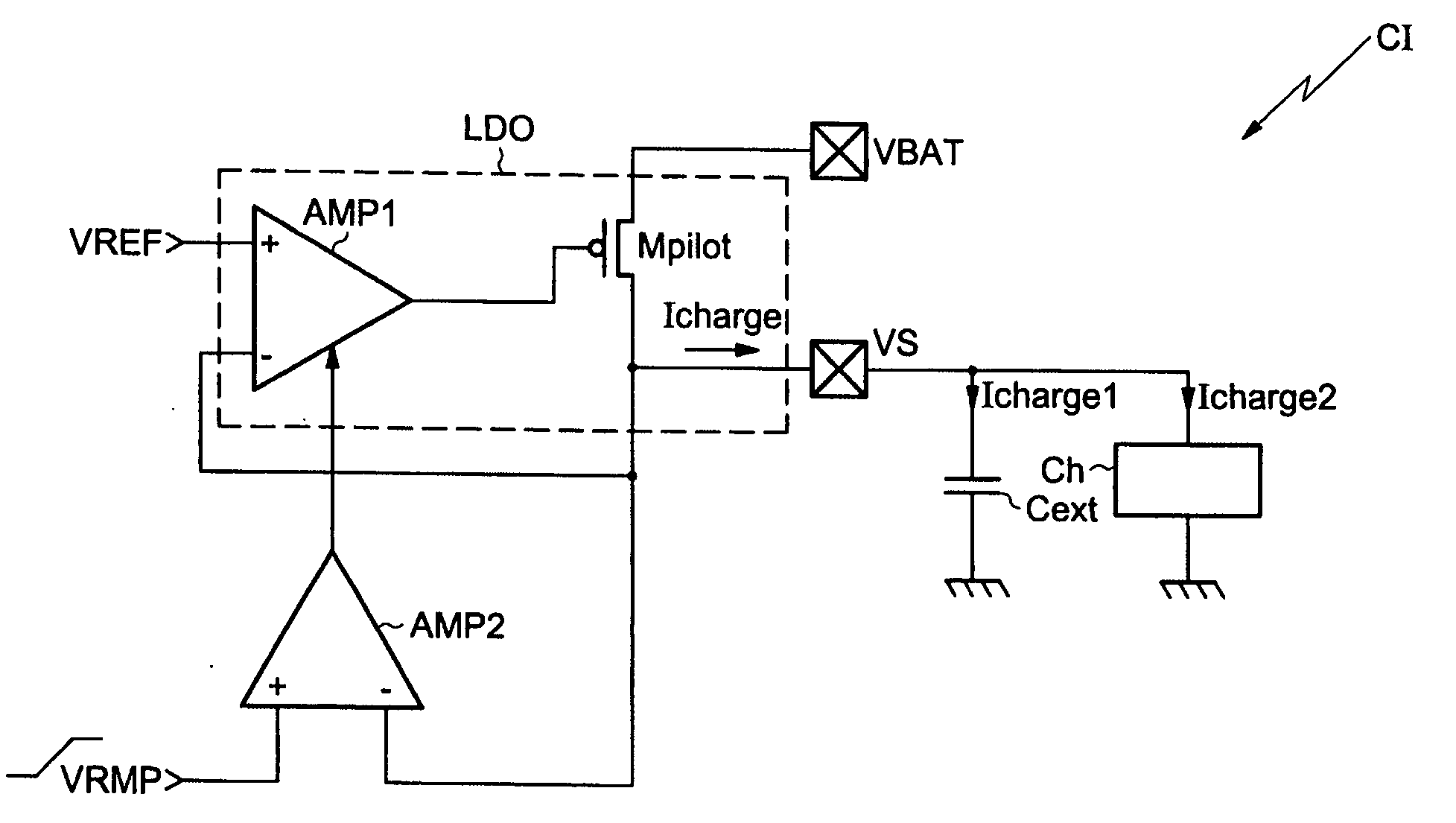 Method for controlling the operation of a low-dropout voltage regulator and corresponding integrated circuit