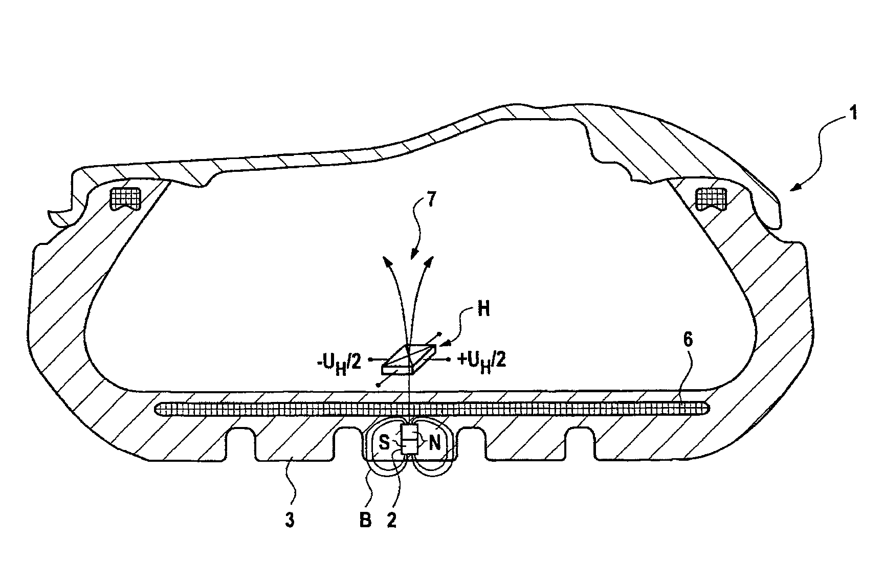 Method for determining the profile depth of a tire and/or a tire characteristic, and a tire