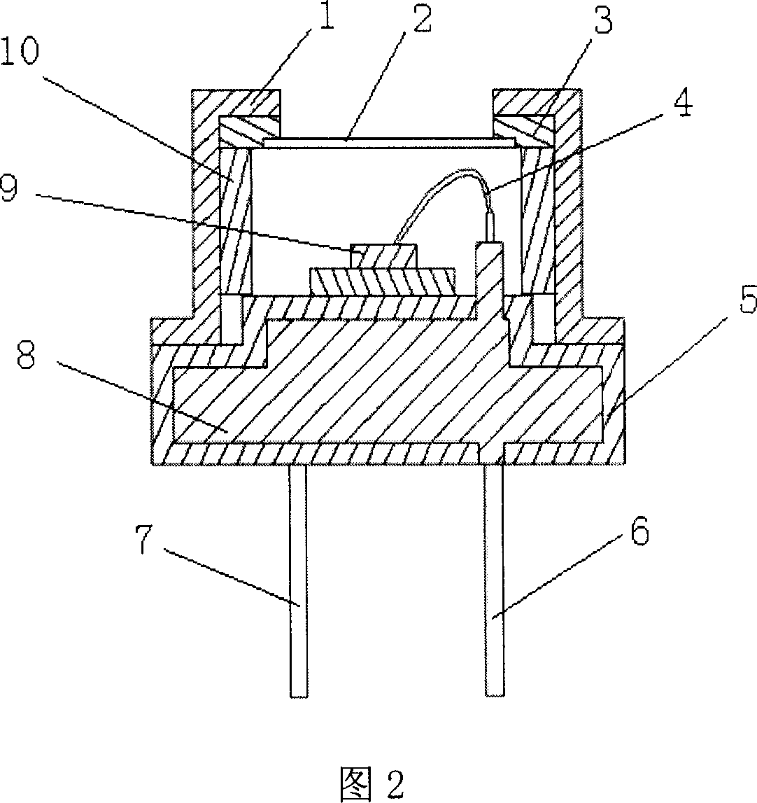 Method for producing 541 nano narrow band-pass photoelectric detector