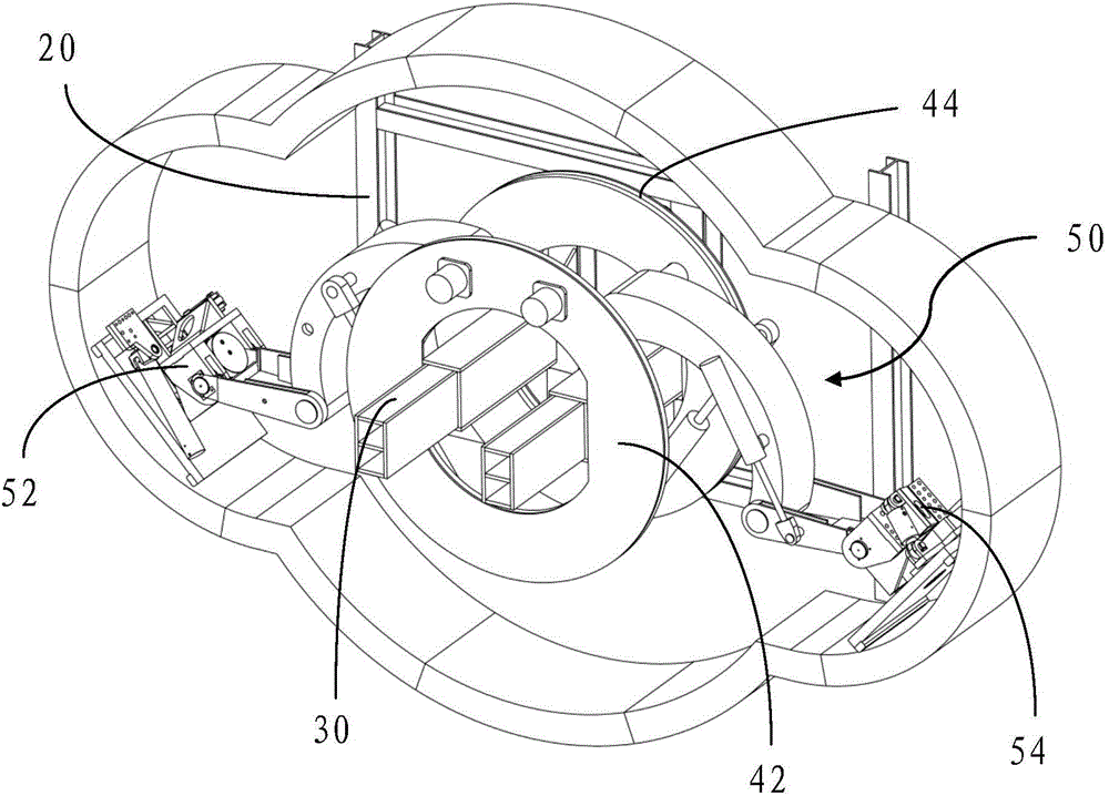 Double-folding-arm type pipe piece assembly machine for three-ring type section tunnel shield tunneling machine