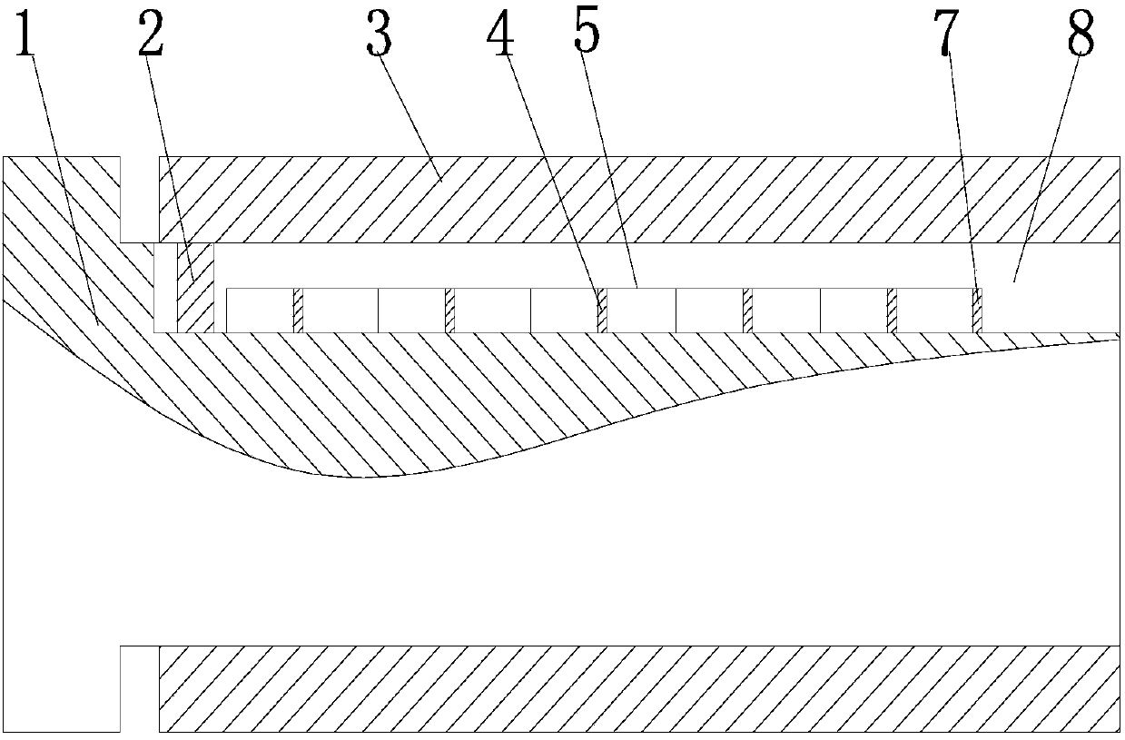 Valve forming ring adjusting device and forming ring thereof