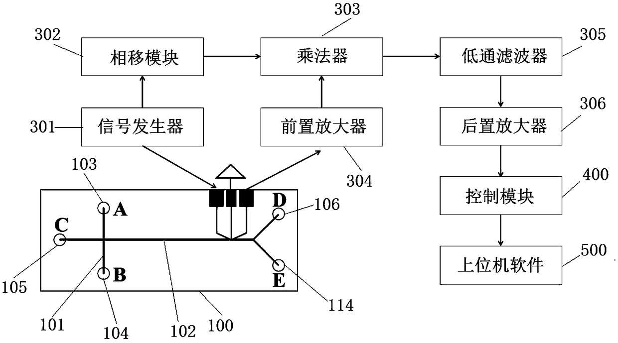 System and method for synchronous detection and separation of negative and positive ions based on microchip electrophoresis