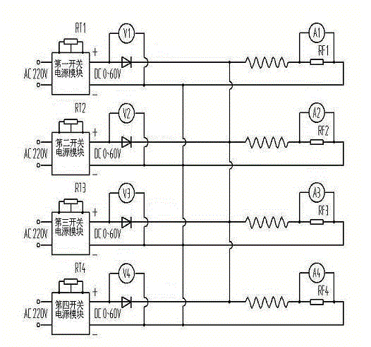 DC power supply system of oil-water well bushing cathode protection anti-corrosion instrument