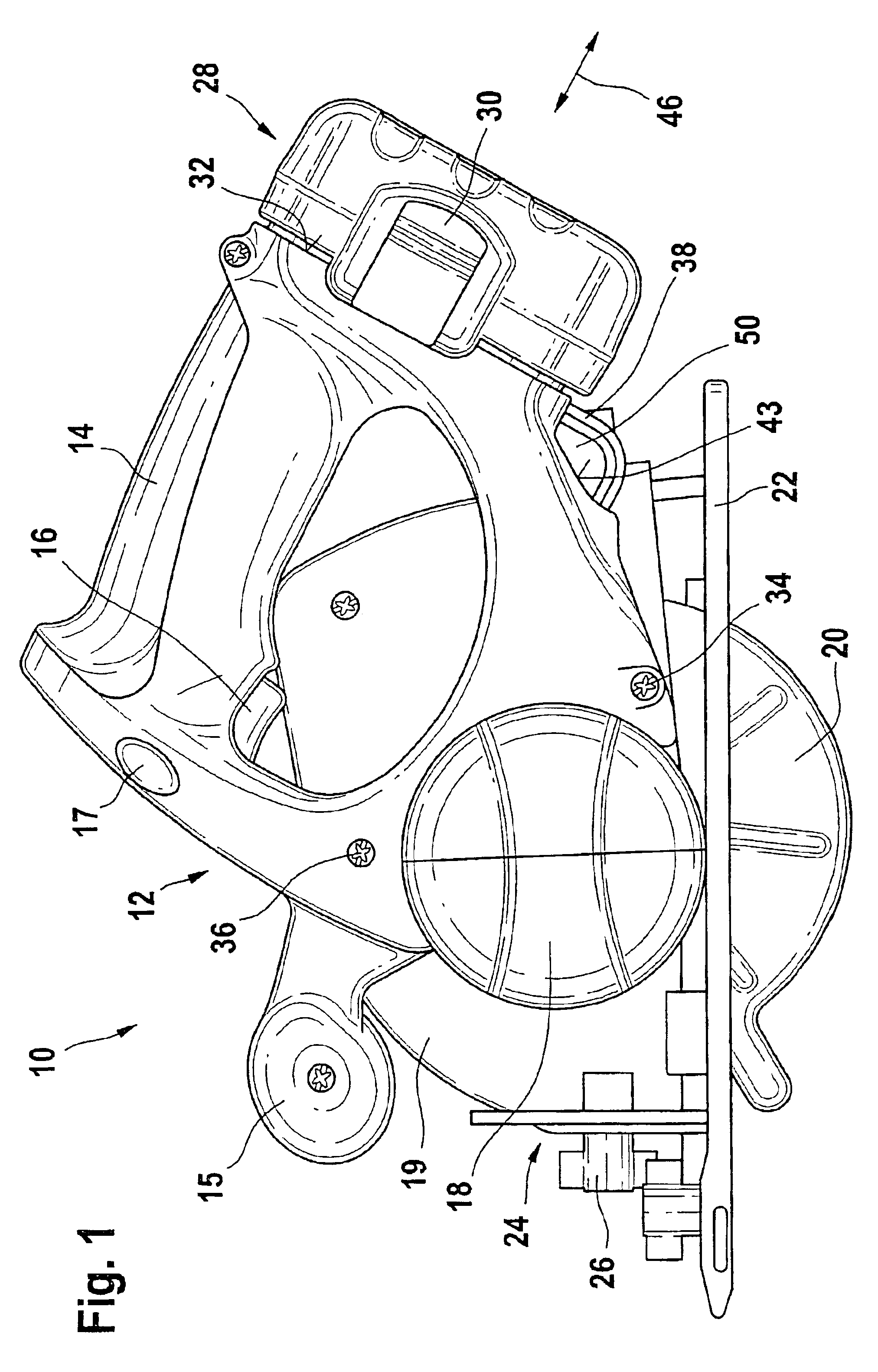 Battery-powered manual machine tool