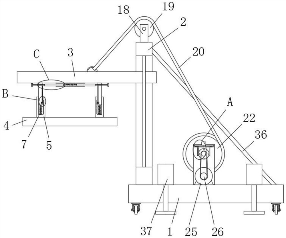 Foundation compaction device with buffer structure for constructional engineering