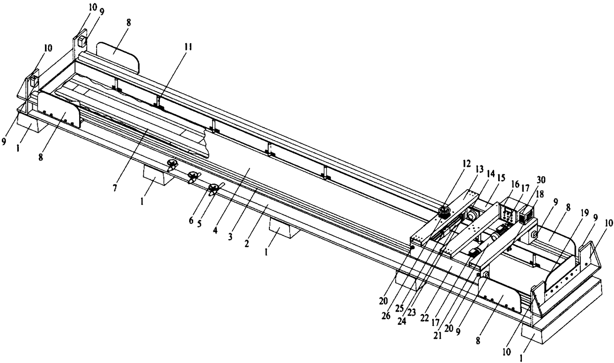 Machine-soil acting force soil groove testing and detecting device and method thereof