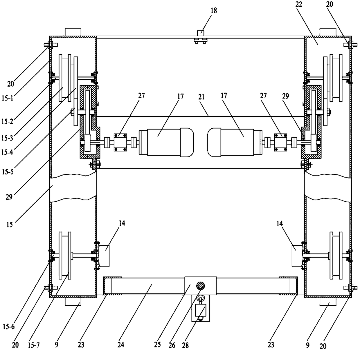 Machine-soil acting force soil groove testing and detecting device and method thereof