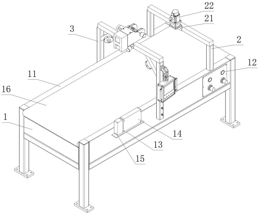 Belt conveyor running state detection system based on line laser