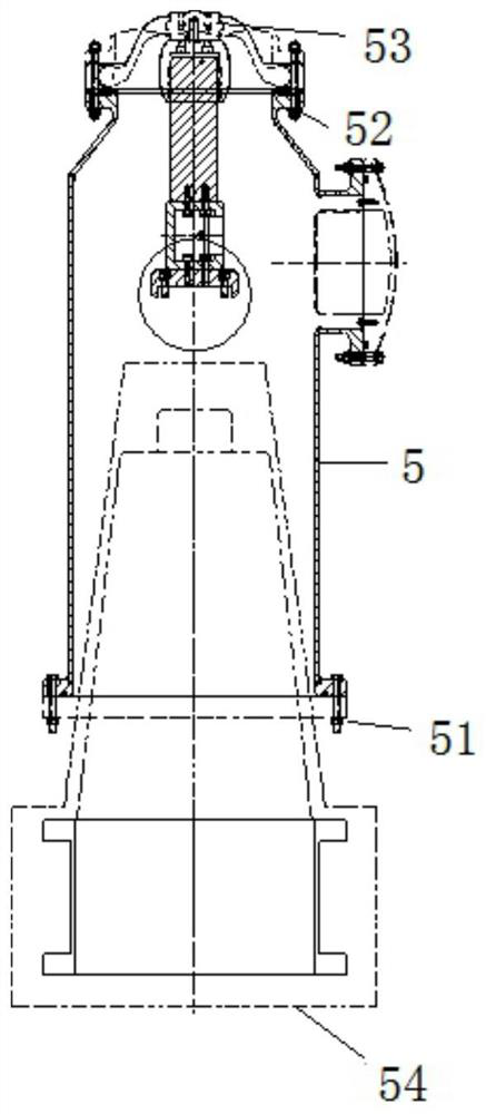 Connecting structure for high-voltage equipment of offshore booster station and mounting method of connecting structure