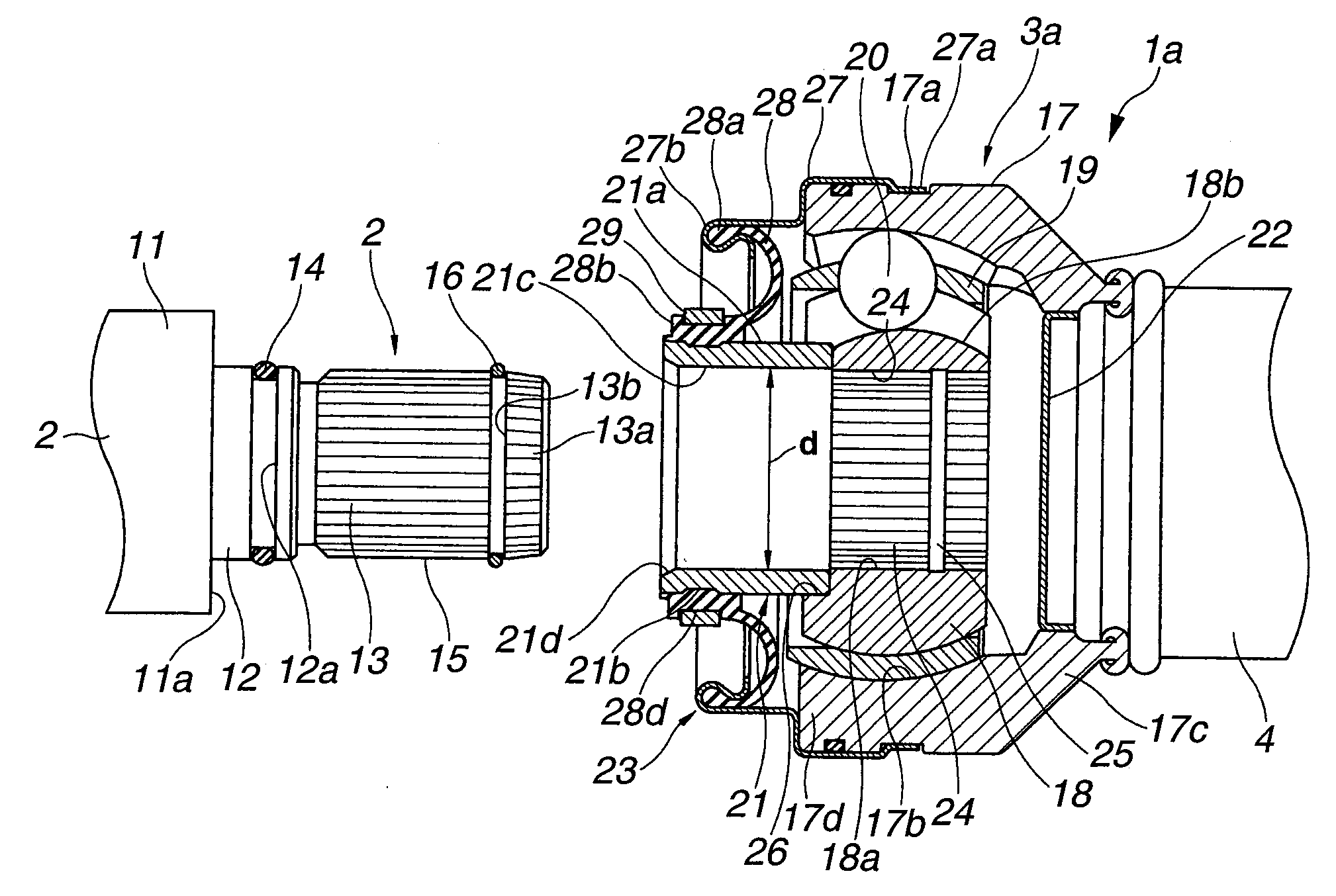 Propeller Shaft and Constant Velocity Universal Joint Used Therein